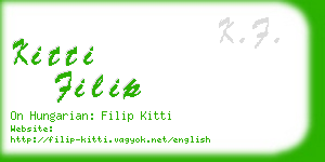 kitti filip business card